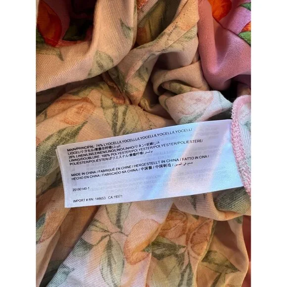 Finders Keepers Aranciata Orange Print Wrap Dress Mini Ruffle Puff Short Sleeve - Picture 10 of 10